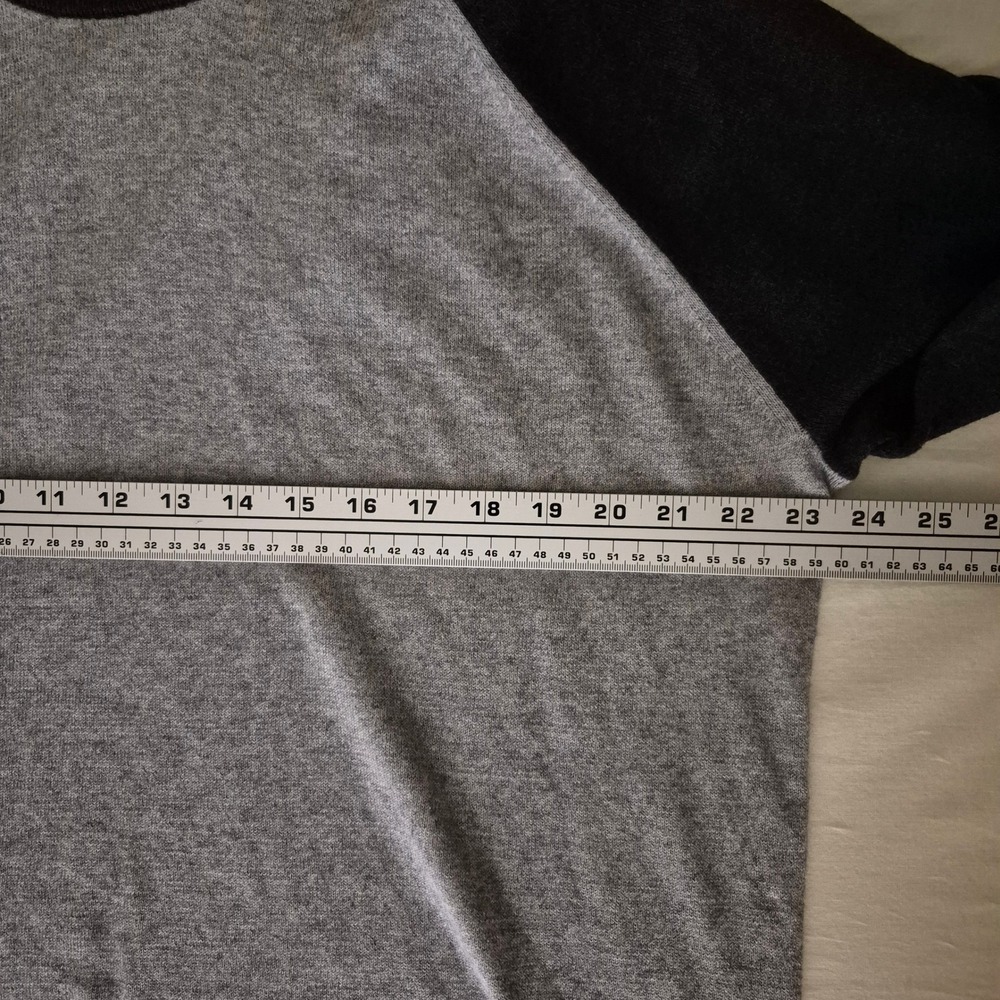 Ron Dorff Mens XL Raglan Knit Sweater Grey Cotton Wool Blend Quiet Luxury - Picture 8 of 9